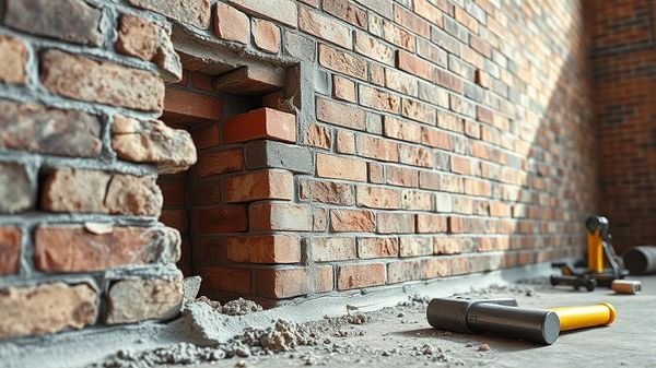 Технология демонтажа кирпичных стен